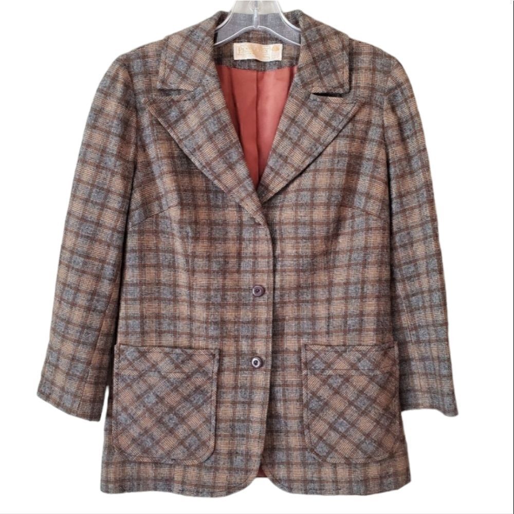 PENDLETON Pure Wool Women's Blazer Jacket Size 8 Vintage Preppy
